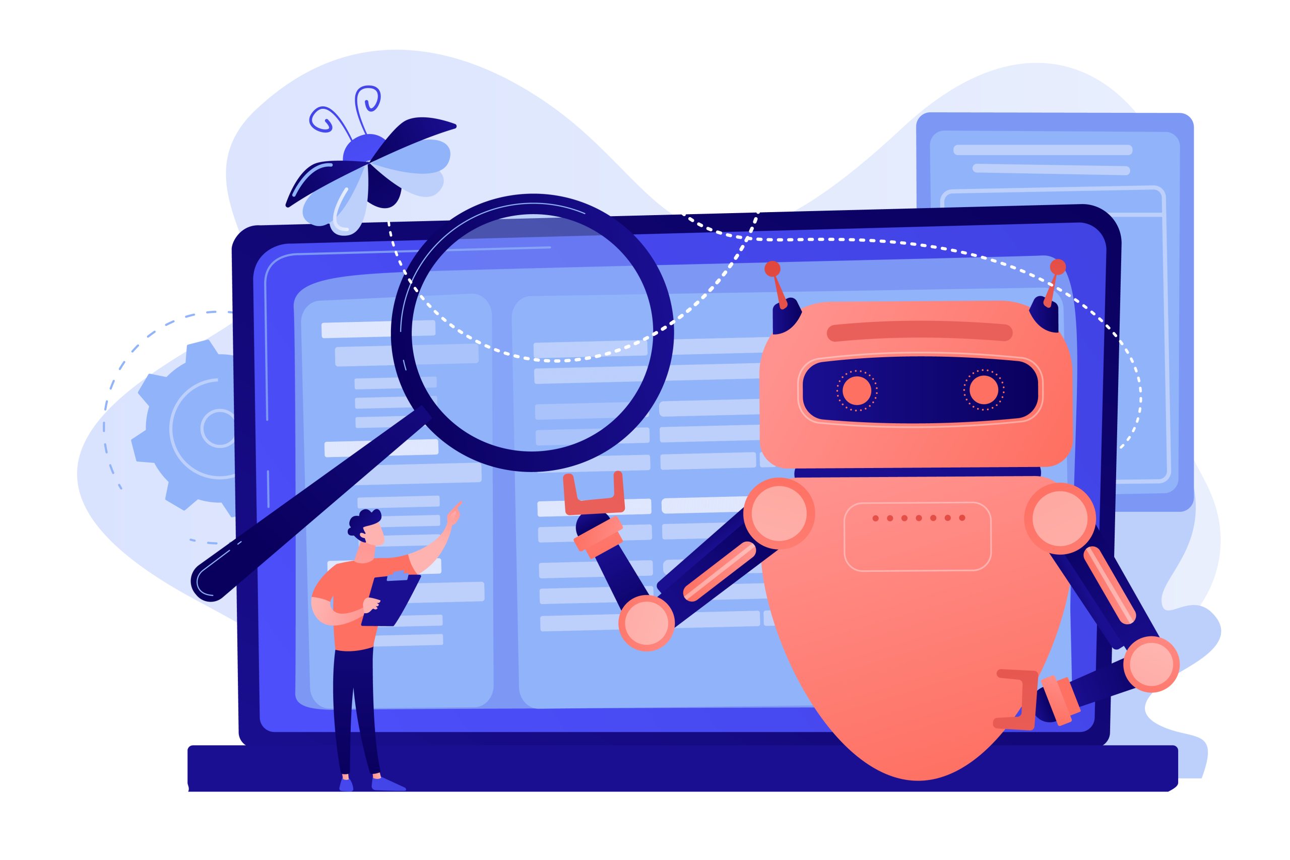 Artificial intelligence regulations concept vector illustration.