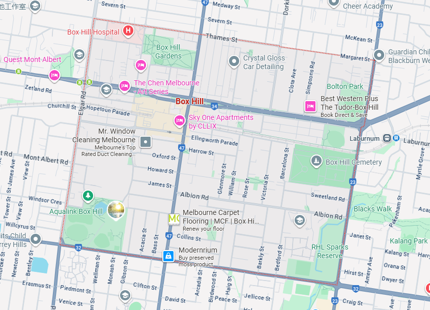 Box Hill Map