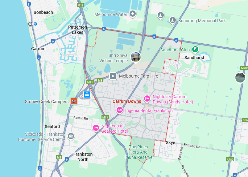 Carrum Downs Map