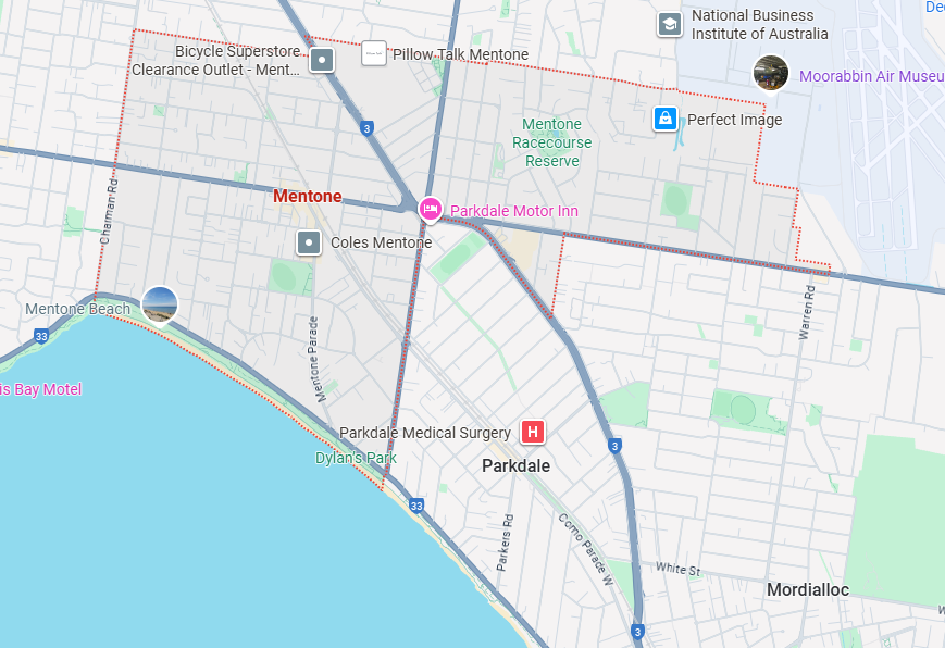 Mentone map