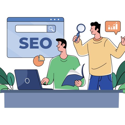 Search Engine Optimization Illustration concept on white backgro Search Engine Optimization Illustration concept on white backgro