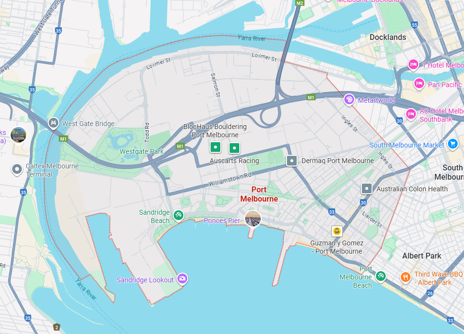 Port Melbourne Map